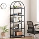 thumbnail image 5 of 5 - tier arched estante: de altura standing metal - frame abiertos almacenamiento rack para dormitorio, sala de estar, o oficina en casa, 5 of 8