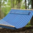 thumbnail image 2 of SUNNYOUTDOOR 79''x55'' Quilted Fabric Hammock with Pillow Heavy Duty Double Hammock with Spreader Bar, Quilted Hammocks for Outside Hammock for Outdoor Garden Balcony, 330 Pound Capacity, 2 of 6