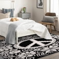 thumbnail image 3 of Geometric Floral Area Rug 5x6, Abstract Rugs for Bedroom Living Room, Neutral Carpet, Machine Washable Rug, Non Slip Soft Low Pile Rugs Home Decor Medium Carpets T6&-358, 3 of 7
