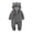 Gray, variant on Baby Infant Girls Boys Bear Onesie Outfit Newborn Fleece Jumpsuit Fall Winter Hooded Romper Coat Padded Bodysuit Outwear Snowsuit for 0-12 Months