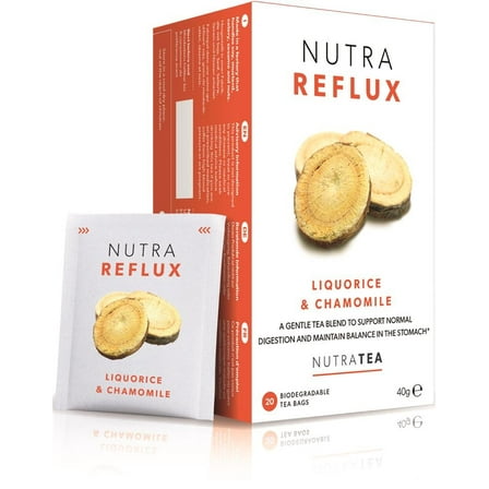 NutraReflux Herbal Tea Liquorice And Chamomile Digestive Support 20 Count 40g