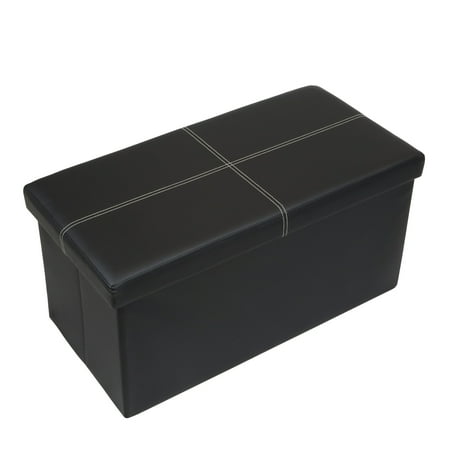 Otto Ben 30 Inch Line Design Memory Foam Folding Storage Ottoman