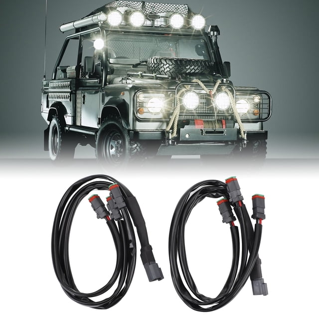 2Pcs DT Wiring Harness Adapter, High Power Heat Resistant Connector for LED Light Bar, LED Work Lights, LED Cubes