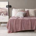 thumbnail image 5 of Vianney Lilac Queen Size Lightweight Fleece Blanket Ultra-Soft Rose Pink Throw Year-Round Cozy Comfort and Elegant Bedroom Decor, 5 of 7