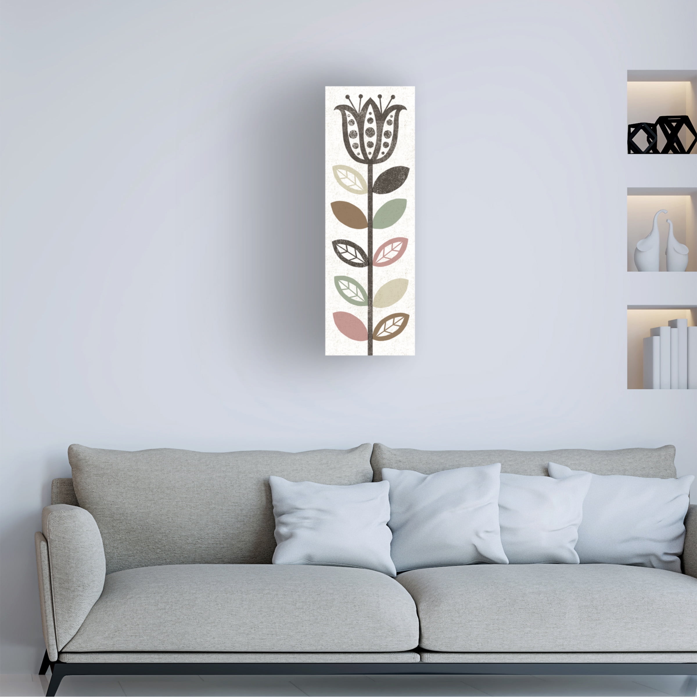 Trademark Fine Art 'Folk Lodge Floral Hygge' Canvas Art by Michael Mullan