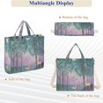 thumbnail image 6 of FORMRS Womens Corduroy Tote Bag Crossbody Shoulder Handbag with Pocket, Purple Forest Scene, 6 of 7