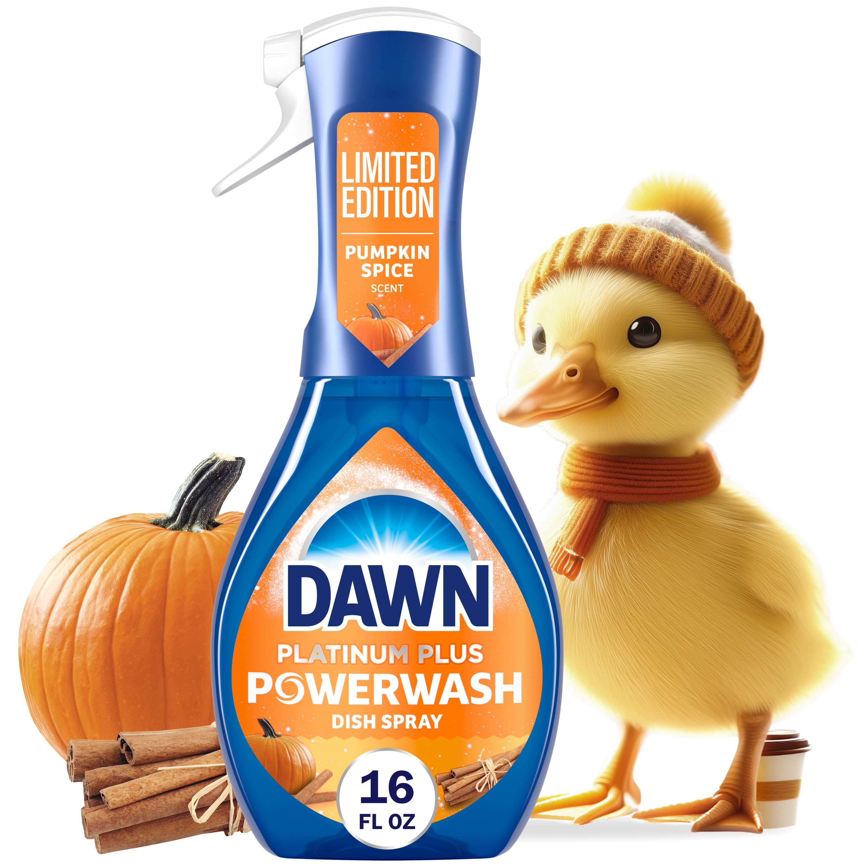 Dawn Powerwash Spray, Dish Soap, Dishwashing Liquid, Pumpkin Spice, Cranberry, Fresh Pine, 3 Starter Kits, 16 fl oz