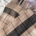 thumbnail image 6 of Yuanlong Winter Scarves Clearance Classic Checkered Thick Fringe Warm Shawl Wraps For Cold Weather Capes Scraf One Size, 6 of 6