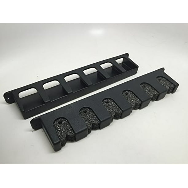 MARINE BOAT BLACK PLASTIC ROD STORAGE RACKS W/ FOAM VERTICAL 6 ROD SCRATCHFREE