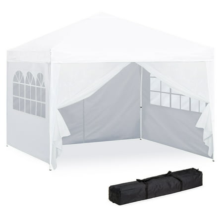 Best Choice Products 10x10ft Lightweight Portable Instant Pop Up Canopy Shade Shelter Gazebo Tent w/ Carry Case and Side Walls,