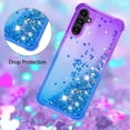 thumbnail image 5 of Compatible with Samsung Galaxy A14 5G Case Glitter Liquid Galaxy A14 5G Case for Girls Women Shiny Flowing Love Heart Clear Shockproof Case for Samsung A14 5G Liquid Purple Gradient, 5 of 14
