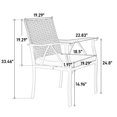 thumbnail image 5 of 7 Piece Outdoor Wicker Sectional Dining Set, Outdoor Furniture Set with 2 Swivel Rocker Chairs, 4 Cushions Chairs, Patio Dining Set for 6, 5 of 8