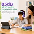 thumbnail image 5 of Wired Headphones for Kids, 85dB Volume Limit, 3.5mm Kids Headphones with Cord &USB C to 3.5mm Dongle, Adjustable, Foldable Toddler headsets for School, 5 of 6