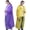 Yellow+purple, variant on Rain Poncho Raincoats for Adult Reusable - 2-5 Pack EVA Waterproof Rain Coat with Hood, Rain Gear for Men Women