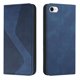 thumbnail image 1 of Funda tipo cartera de cuero magnético texturizado con patrón en S para iPhone 6, 7, 8, SE2 y SE3: alta resistencia magnética, ranuras para tarjetas, antiarañazos y protección duradera., 1 of 5