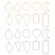 thumbnail image 1 of 20 piezas de aleación de zinc con forma de corazón, lágrima y biseles geométricos de resina con parte trasera abierta, colgantes para manualidades de joyería y proyectos de arte, 1 of 7