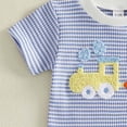 thumbnail image 6 of MAIHAN Toddler Baby Boy Easter Outfit Bunny Embroidered Short Sleeve Top and Plaid Shorts Outfit,Holiday Party Wear Summer Casual Clothing(Blue,6_12 Months), 6 of 7
