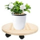 thumbnail image 4 of Soporte para plantas con ruedas, carrito de madera para plantas, macetas, base redonda para macetas, soporte móvil para macetas, 4 of 7