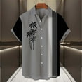 thumbnail image 2 of APEXFWDT Men's Vintage Bowling Shirt Short Sleeve Button Down Summer Cuba Beach Shirts Casual Summer Beach Shirt, 2 of 3