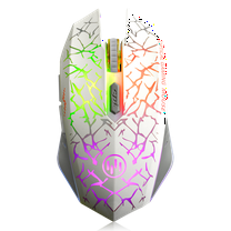 Uciefy Wireless LED Gaming Mouse 2.4G Optical Rechargeable Silent Mice with USB Receiver White