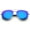 Silver / Blue Mirror, variant on sunglassLA Unisex Modern Full Metal Crossbar Open Design Colored Mirror Aviator Sunglasses (Silver / Orange Mirror) - 58mm