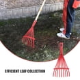 thumbnail image 3 of WHAMVOX 2pcs Convenient Metal Rake For Leaves Steel Garden Tool Comfortable Handle Efficient Leaf Rake For Lawn And Yard Maintenance, 3 of 8