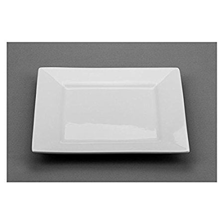 Porcelain Tray Rectangular Modern M9675, 7.5-Inch Square Porcelain Plate, Rectangular Serving Platter Tray, Classic Serving Dinner Plate (1 Piece) ()