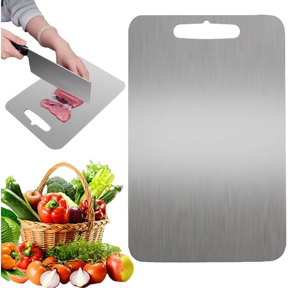 Katuchef Cutting Board - Katuchef Titanium Cutting Board, 100% Pure Titanium Cutting Boards for Kitchen (S (12 x 9 in))