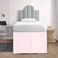 thumbnail image 2 of CCNY Dorm Room Bed Skirt Pleated Pattern 100% Microfiber Pink Twin XL 34" Drop Length Dorm Bed Skirts, 2 of 6