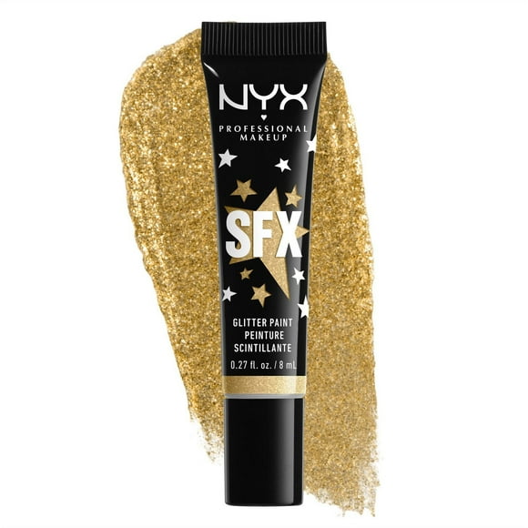 NYX PROFESSIONAL MAKEUP, Peinture scintillante pour le visage et les yeux SFX, Édition limitée Halloween, Formule légère et modulable - BROOMSTICK BADDIE