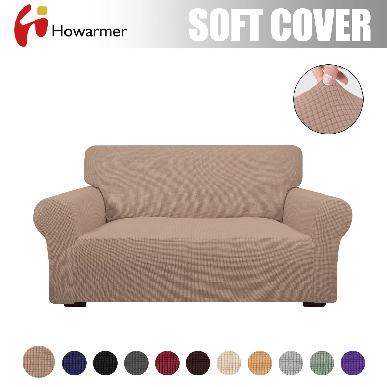 3 Seater Green, Sofa Stretch Cover 1-Piece Elastic Knit Fabric Slipcover Couch Cover Armchair Non Slip Sofa Slipcover Protector for Home Dining Room