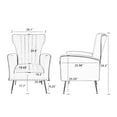 Accent Wingback Chair, Modern Velvet Upholstered Lounge Chair with High