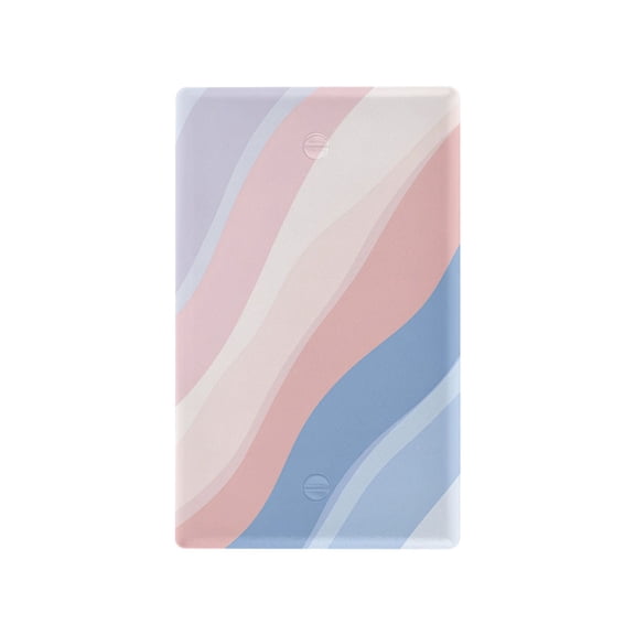 Yayeee Blank Wall Plate Cover 1-Gang 4.5"x2.7" Home Unused Decorative Outlet, Abstract Blue