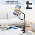 thumbnail image 3 of Gooseneck Tablet Holder, Tablet Holder - Flexible Adjustable Arm In Bed For Ipad / Mobile Phone / Switch / Samsung Galaxy Tabs / Kindle Fire Hd Etc., 90cm Total Length (Black), 3 of 6