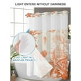 thumbnail image 4 of No Hook Cloth Fabric Shower Curtain with Snap in Liner, Orange Coastal Starfish Waterproof Shower Curtains Set with See Through Top Window, Farmhouse Nautical Coral Conch Bath Curtains Shower 36"x72", 4 of 6