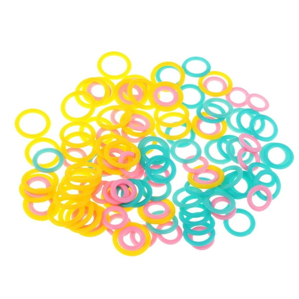120 Unids Coloridos Marcadores de Punto de Tejer Plástico Anillo Knitters Herramientas