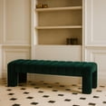 thumbnail image 2 of Meridian Furniture Andaz 17.5" Velvet & Solid Wood Bench in Green, 2 of 8