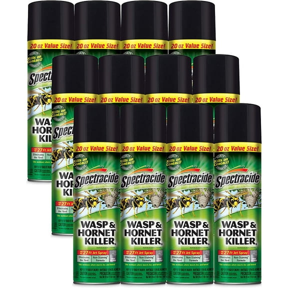 Spectracide HG-95715 Wasp & Hornet Killer, 20-Ounce, Case Pack of 12