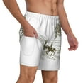 thumbnail image 2 of Balery Cowboys Riding A Horse Near A Tree Mens Swim Trunks Swim Shorts for Men Quick Dry Inseam Beach Shorts with Compression Liner Pocket-Small, 2 of 9