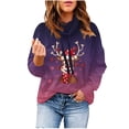 thumbnail image 2 of Jovatis Femmes 2024 Automne Haut, T-Shirt Ample pour Femmes Blouse à Manches Longues, Col Rond Hauts Décontractés Chandail, 2 of 4