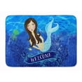 thumbnail image 1 of Carolines Treasures VHA3010RUG Welcome Mermaid Machine Washable Memory Foam Mat, 1 of 1