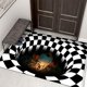 thumbnail image 1 of 3D Halloween Sewer Manhole Cover Horror Home Doormat Carpet Clown Trap Visual Carpet Living Room Floor Mat Halloween DecorationDGERMANY He Qiyong unisex, 1 of 1