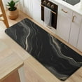 thumbnail image 5 of Black Gold Marble Pattern Kitchen Rug Mat,Kitchen Runner Rugs Non Skid Washable,Decorative Kitchen Floor Mats for Kitchen,Sink,Laundry,17"x47.2", 5 of 7