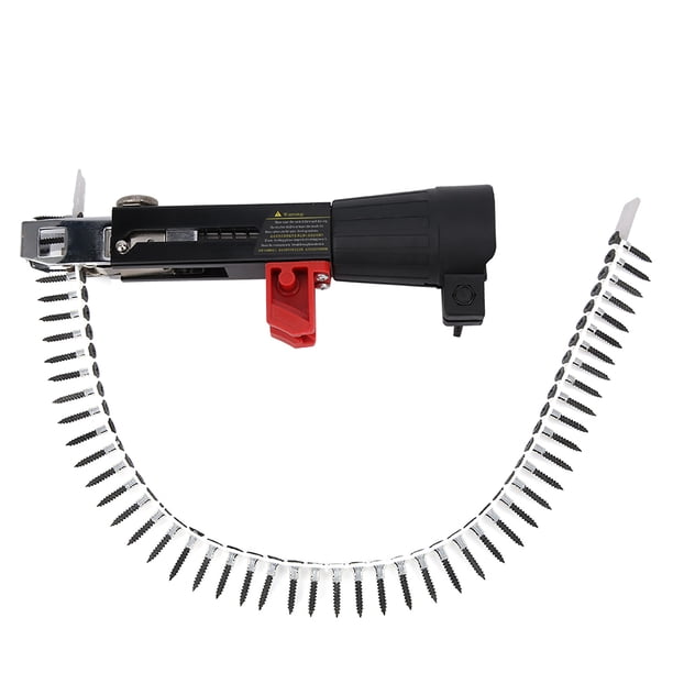 Pistola De Clavos De Cadena Automática De Buen Rendimiento De Aleación De Aluminio, Pistola De Tornillo Adaptador Resistente, Pared Divisoria Para Tablero De Yeso
