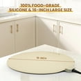 thumbnail image 6 of 16-Inch Round Food Warming Tray for Keeping Pizza Hot, Food-Grade Silicone Electric Food Warmer Mat, 176±10℉ Temperature Control, 120V 130W Foldable Design, for Party, Family, Commercial (Beige), 6 of 8
