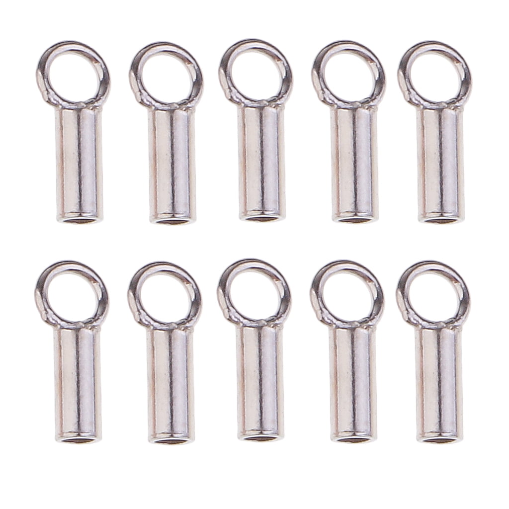 120pcs Stopper Spacer Beads Stainless Steel Crimp End Ball Crafts Jewelry Making 