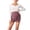 Wine, variant on Womens Cotton Maternity Shorts Over The Belly Pregnancy Activewear Trendy Comfy Stretchy Workout Short Pants with Pockets and Drawing