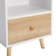 thumbnail image 4 of SESSLIFE End Side Table Set of 2 with a Drawer, Wood Bedside Table, Versatile Nightstand, Storage Shelf, Side Table for Home & Office, White, 4 of 10
