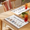 thumbnail image 4 of House Gingerbread Man Placemats Set&nbsp;of 1 Star Christmas Bless This Home Wooden Stripes Heat Insulation Washable Place Mats, Non-Slip Table Mats for Dining Table Party Kitchen Decor,13x19 Inch, 4 of 9
