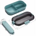 thumbnail image 4 of Jinsinto 3 Compartment Lunch Box and Cutlery, Leakproof Bento Box, Bento Box with Cutlery, Food Containers with Spoon Fork, Suitable for Take Out (Blue), 4 of 5